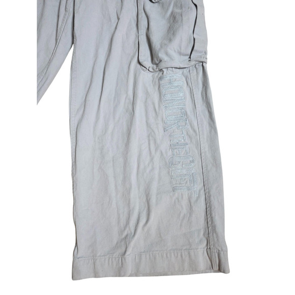 Honor The Gift Gray Wide Leg Cargo Pants Size 32 Utility Streetwear Embroidered - Picture 3 of 12